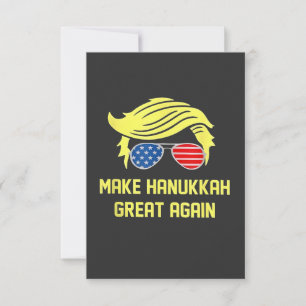 Make Hanukkah Great Again Trump Jewish Thank You Card