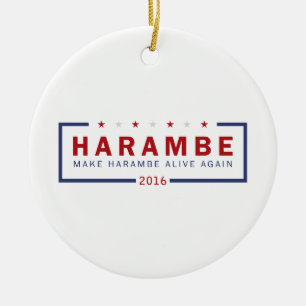 Make Harambe Alive Again Ceramic Tree Decoration