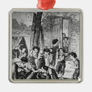 Make haste young un' or they won't have a turnip metal tree decoration