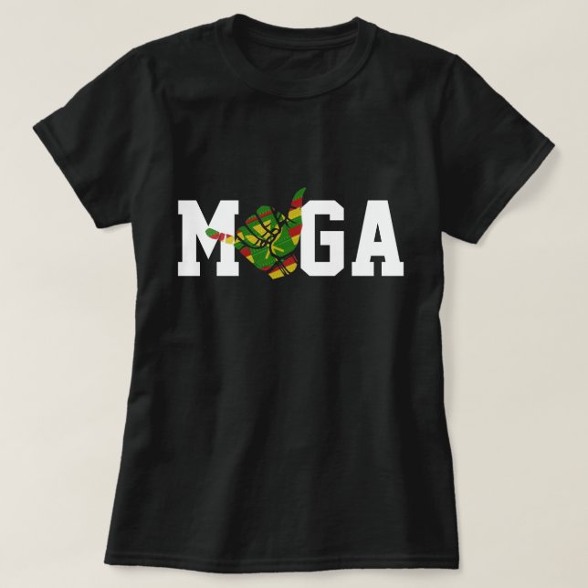 MAKE HAWAII GREAT AGAIN KANAKA SHAKA- PLAY ON MAGA T-Shirt (Design Front)