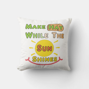 Make Hay While The Sun Shines Cushion