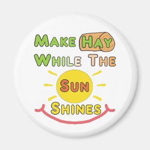 Make Hay While The Sun Shines Magnet