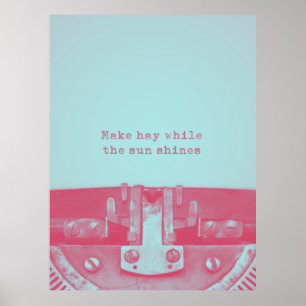 'Make hay while the sun shines' Quote Poster