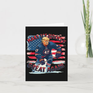 Make Ice Hockey Great Again Funny Hockey Fans Vint Card
