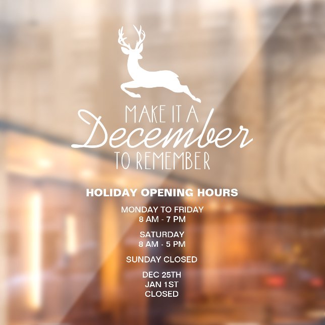 Make It a December To Remember, Christmas Window Cling (Sheet 2)