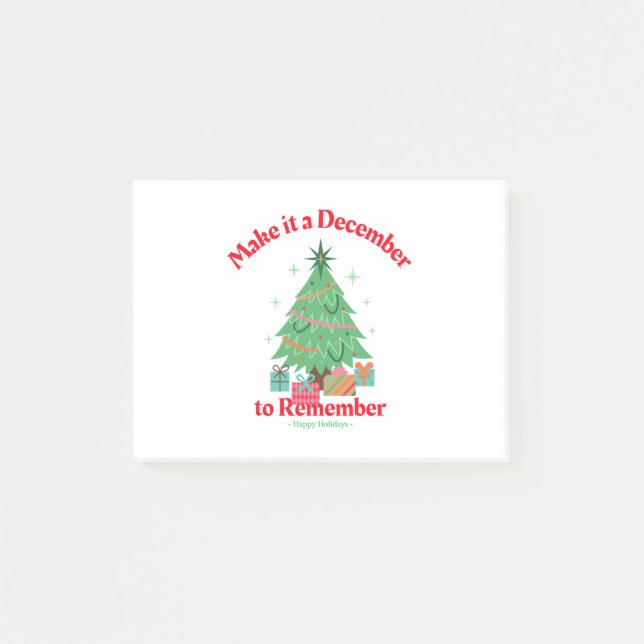Make it a December to Remember Post-it Notes (Front)