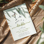 Make it a Double' Martini Adult Joint Birthday  Invitation<br><div class="desc">Funny adult birthday party Invitation. 'Make it a Double - designed with hand drawn martini cocktails.</div>
