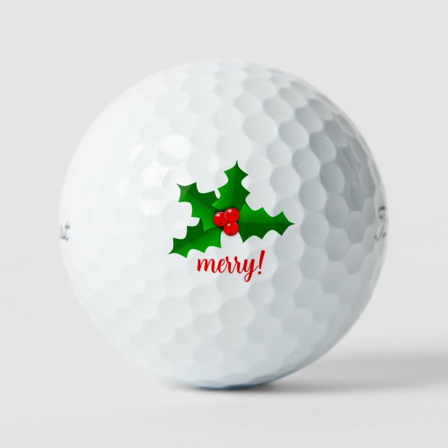 Make it a Merry Golf Christmas Ball! Golf Balls (Front)