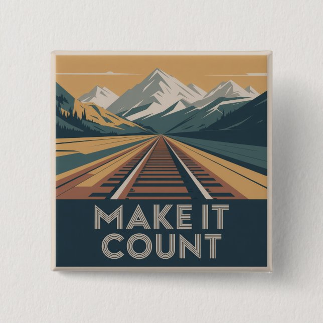 Make It Count 15 Cm Square Badge (Front)