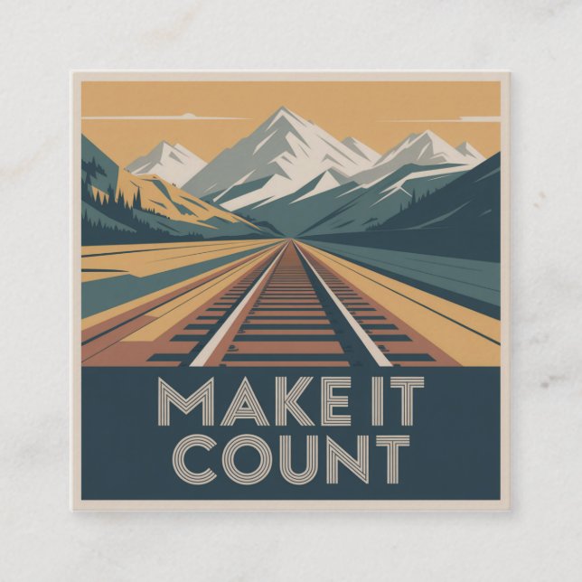 Make It Count Square Business Card (Front)