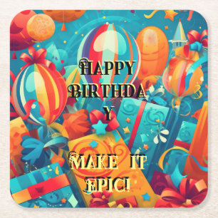 Make it Epic! Square Paper Coaster