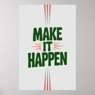 Make It Happen – Bold Motivational Wall Art 💪