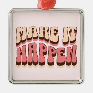 Make it happen metal tree decoration