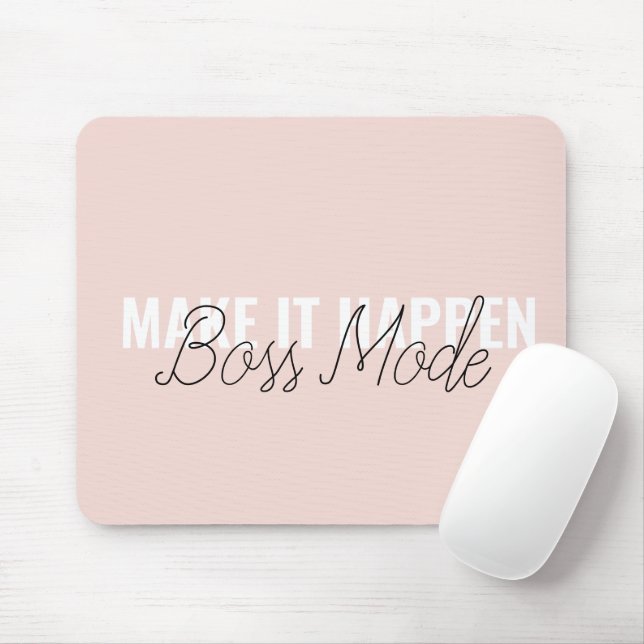 Make It Happen Personalised Mouse Pad – Feminine C (With Mouse)