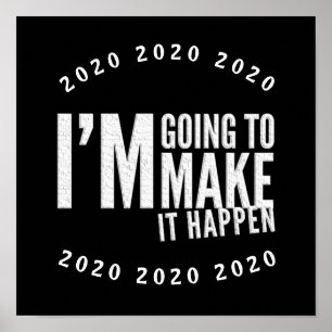 Make It Happen Quote Motivation Inspiration Poster