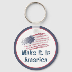 Make It In America Stylised  Key Ring