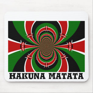 Make it kenyan colourful Flag Pattern colours Mouse Mat