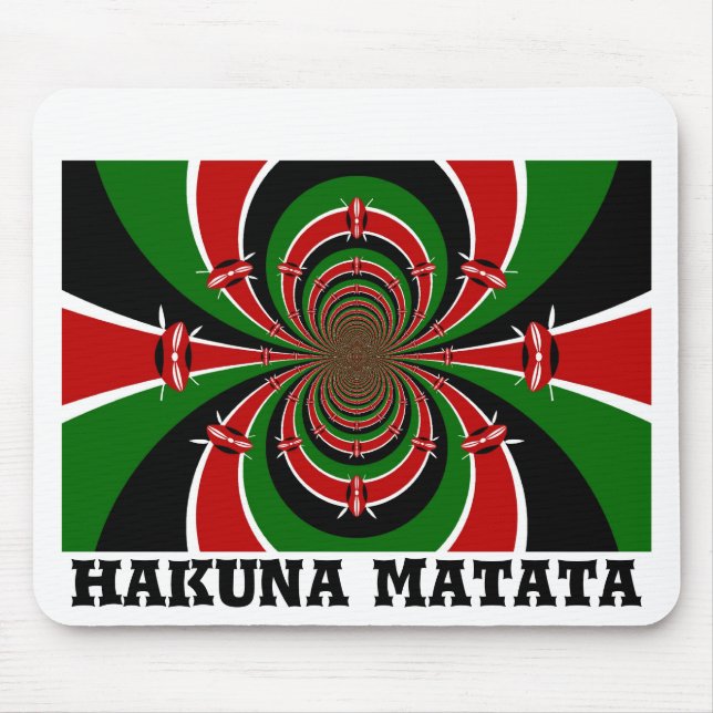 Make it kenyan colourful Flag Pattern colours Mouse Mat (Front)
