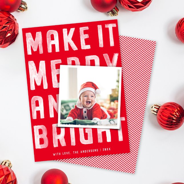 Make It Merry and Bright | Holiday Photo Card (Creator Uploaded)