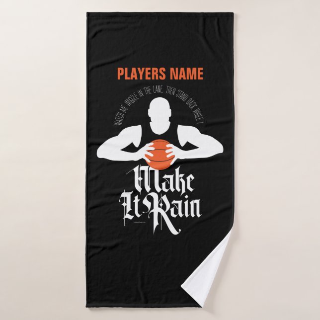 Make It Rain (Basketball) Bath Towel (Bath Towel)