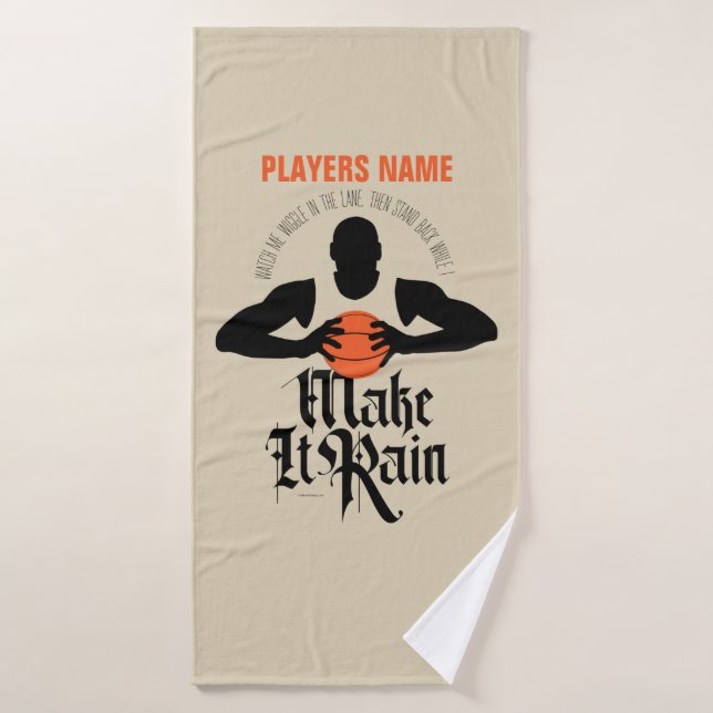 Make It Rain (Basketball) Bath Towel (Bath Towel)