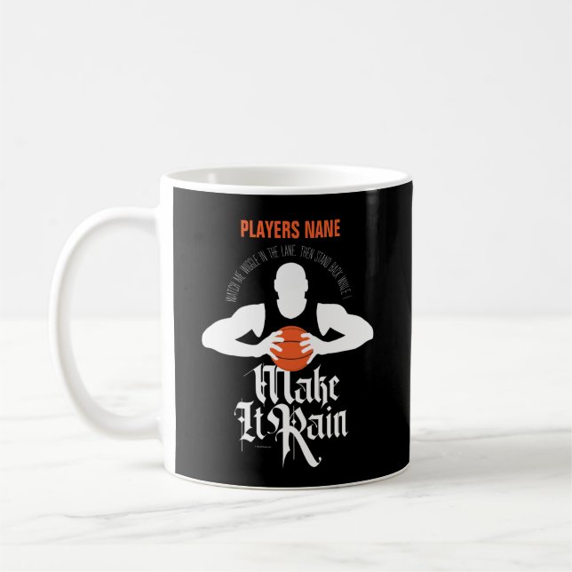 Make It Rain (Basketball) Coffee Mug (Left)