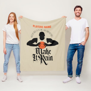 Make It Rain (Basketball) Fleece Blanket