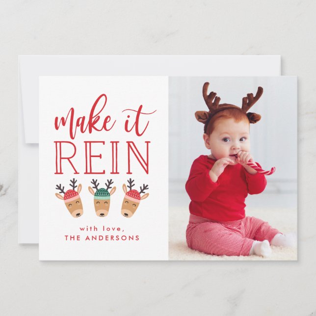 Make It Rein | Holiday Photo Card (Front)