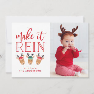 Make It Rein   Holiday Photo Card