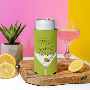 Make It Thirty Dirty Green Martini 30th Birthday Seltzer Can Cooler