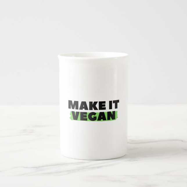 Make It Vegan Bone China Mug (Front)
