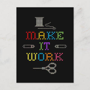 Make It Work Fashion Postcard