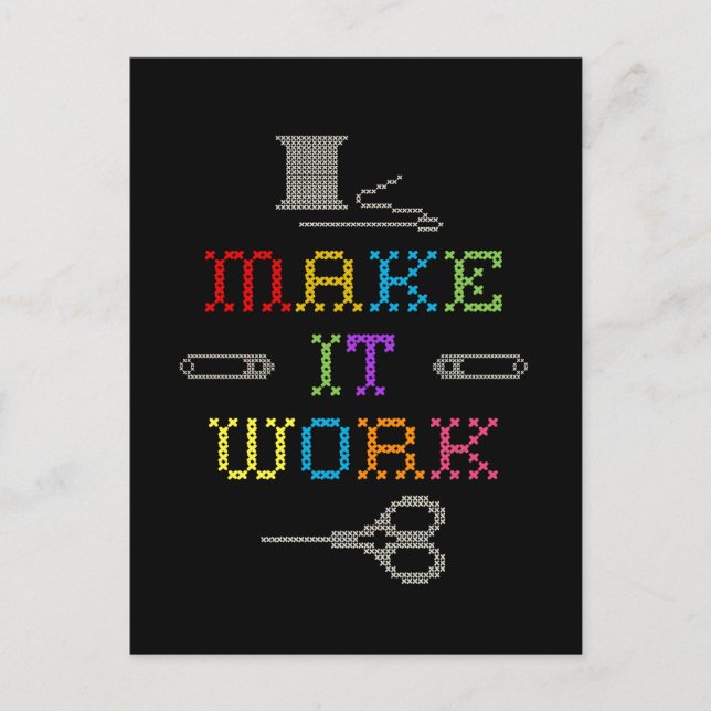 Make It Work Fashion Postcard (Front)