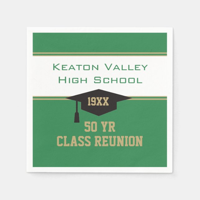 MAKE IT YOUR Custom Class Reunion party Napkin (Front)