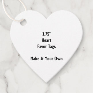 Make It Your Own 1.75" Cotton Heart Favour Tags