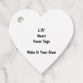 Make It Your Own 1.75" Heart Favour Tags