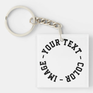 Make It Your Own 1.875" x 1.875" Square Key Ring