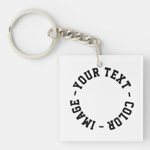Make It Your Own Acrylic Square Key Ring