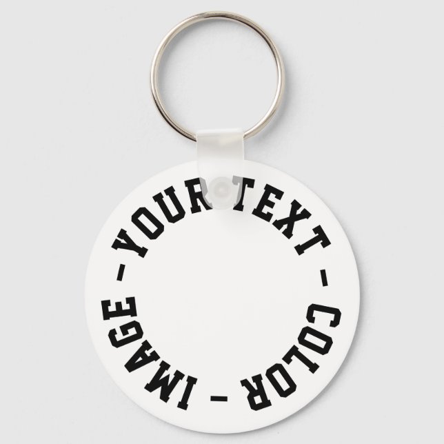 Make It Your Own Aluminium Circle 2" Key Ring (Front)