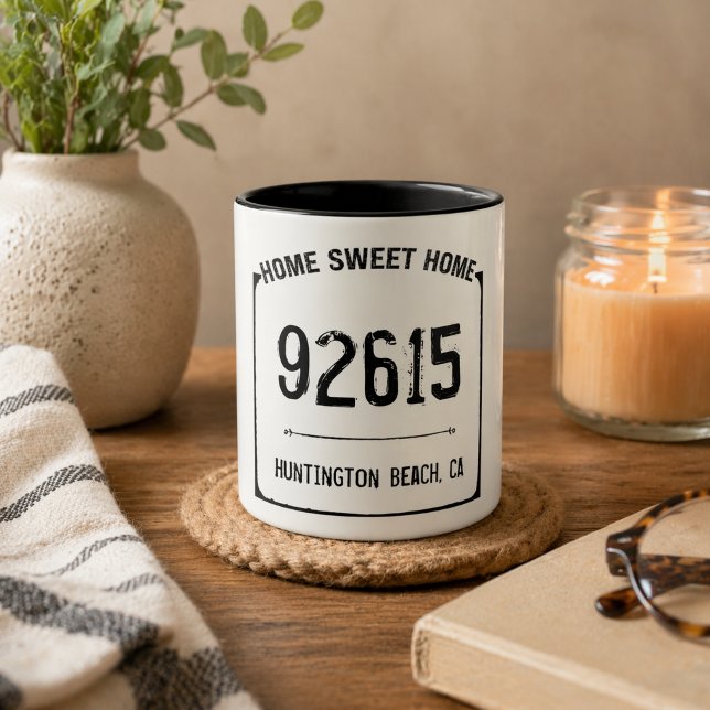 Make it Your Own Farmhouse Home Sweet Zip Code Mug (Creator Uploaded)