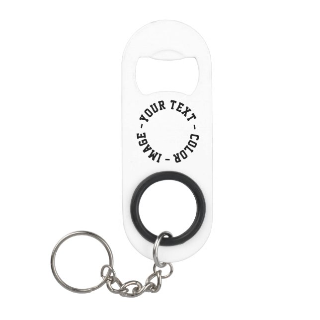 Make It Your Own Mini Bottle Opener Keychain (Front)