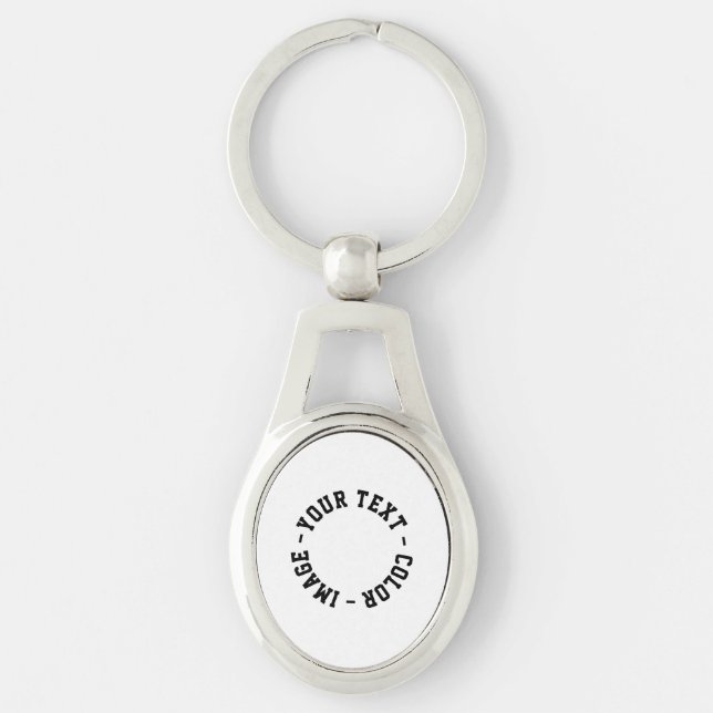 Make It Your Own Oval Metal Keychain (Front)