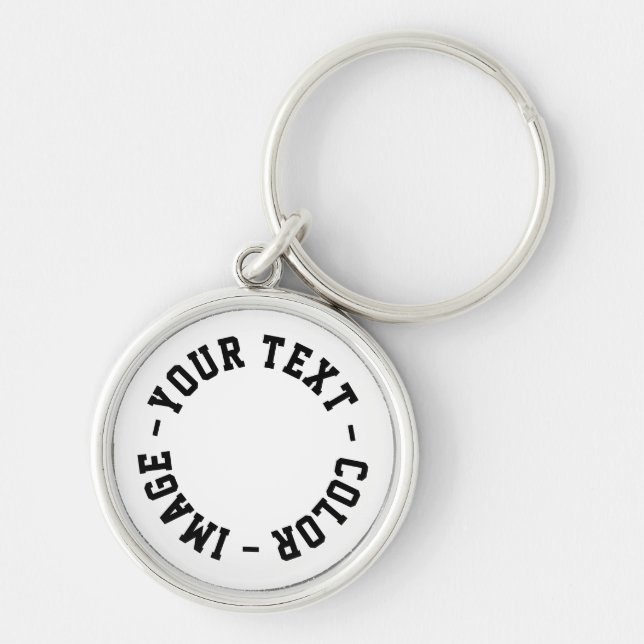 Make It Your Own Premium Round 1.44" Diameter Key Ring (Front)