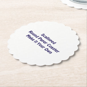 Make It Your Own Scalloped Round Paper Coaster