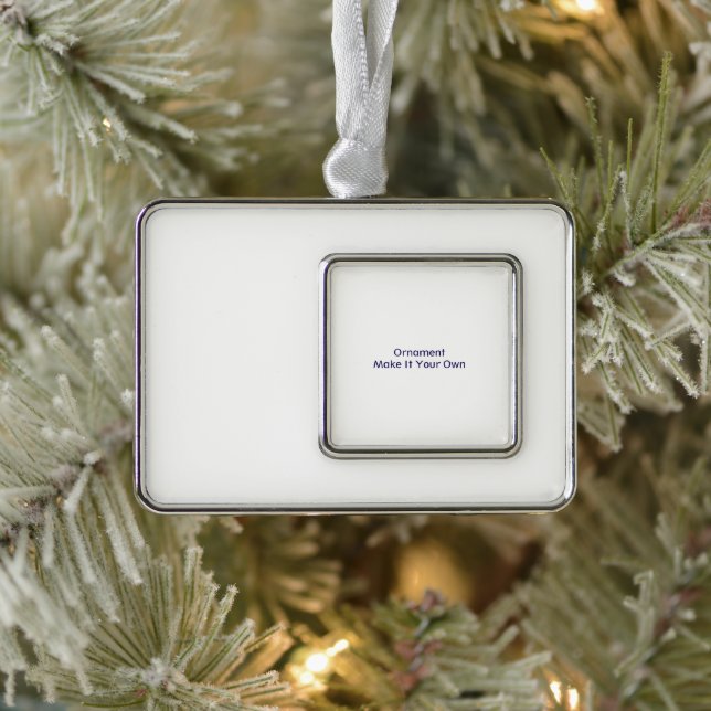 Make It Your Own Silver Plated Framed Ornament (Tree)