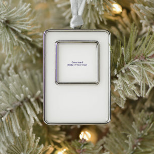 Make It Your Own Silver Plated Framed Ornament