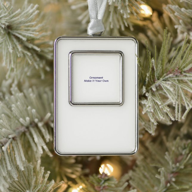 Make It Your Own Silver Plated Framed Ornament (Tree)