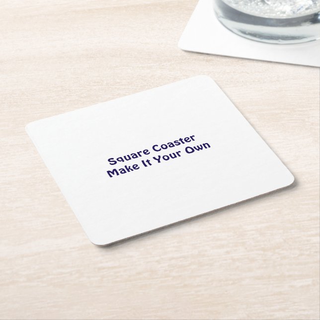 Make It Your Own  Square Paper Coaster (Angled)