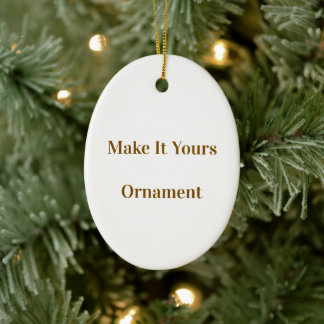 Make It Yours Ceramic Oval Ornament