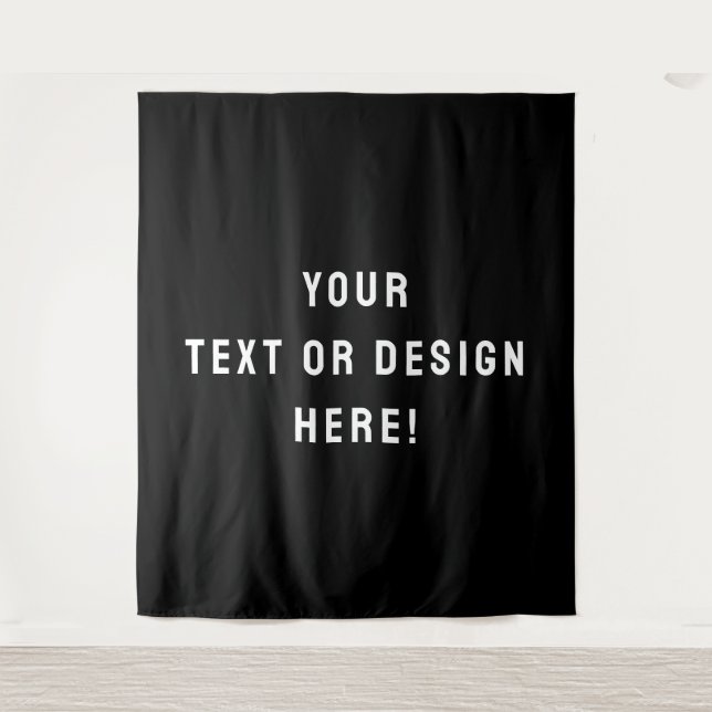 Make It Yours – XL Custom Black Tapestry (Front)